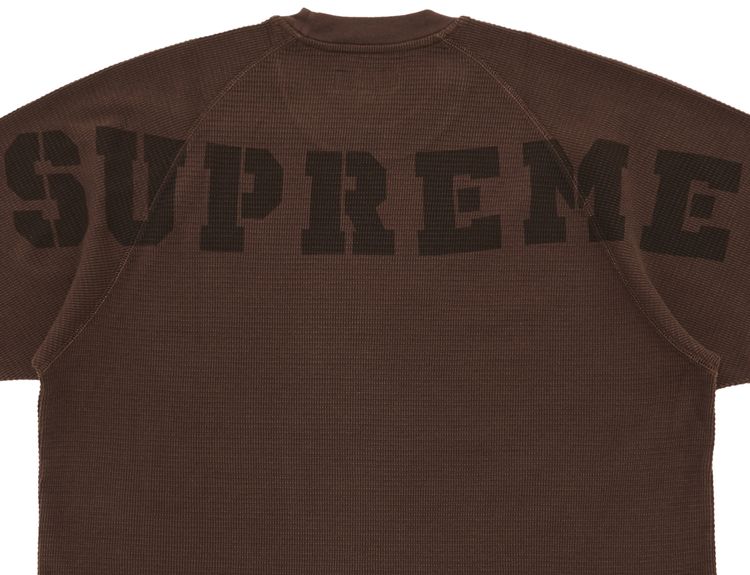 Supreme Stencil Thermal Short Sleeve Top Brown