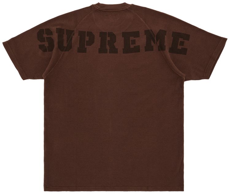 Supreme Stencil Thermal Short Sleeve Top Brown