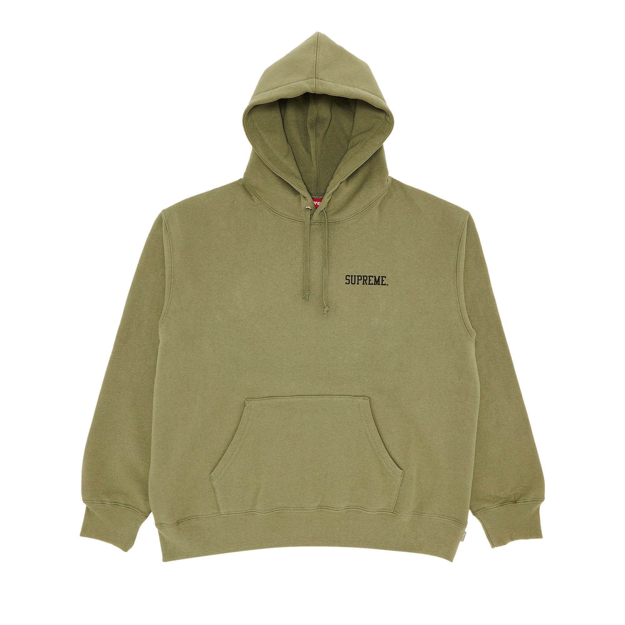 Olive green supreme hoodie on sale