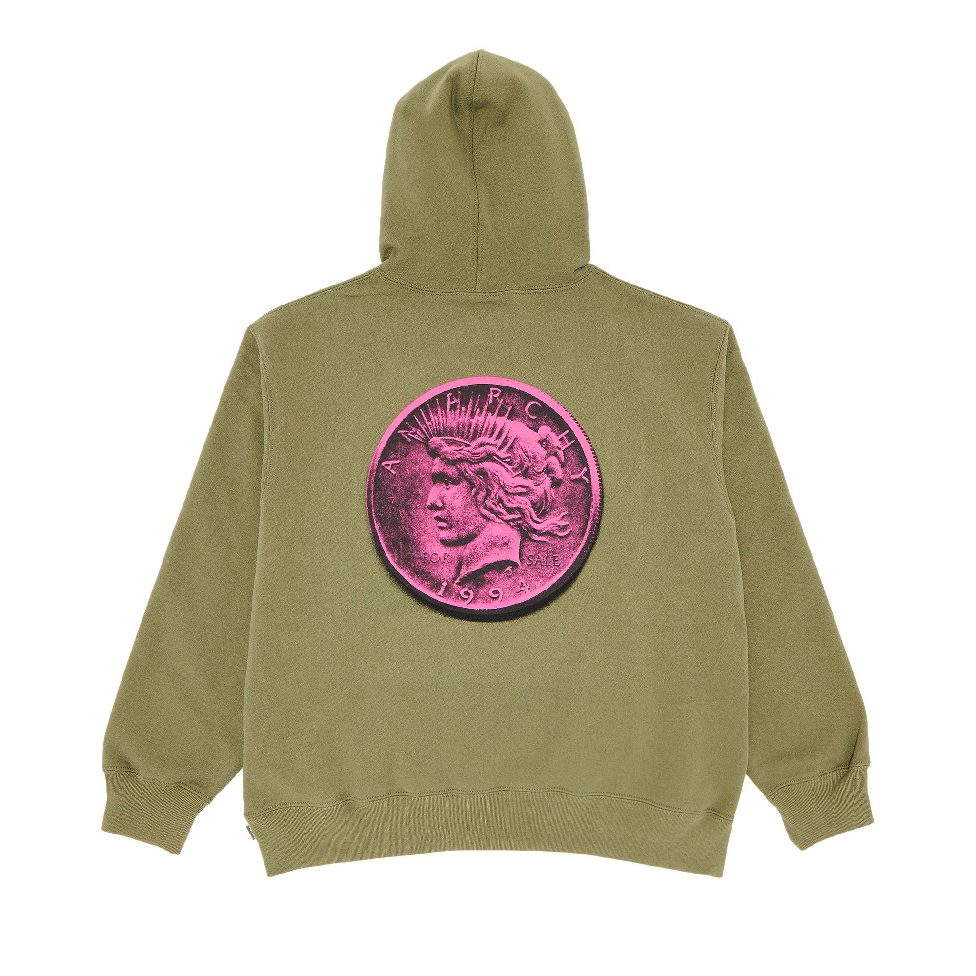 Buy Supreme Anarchy Hooded Sweatshirt 'Light Olive