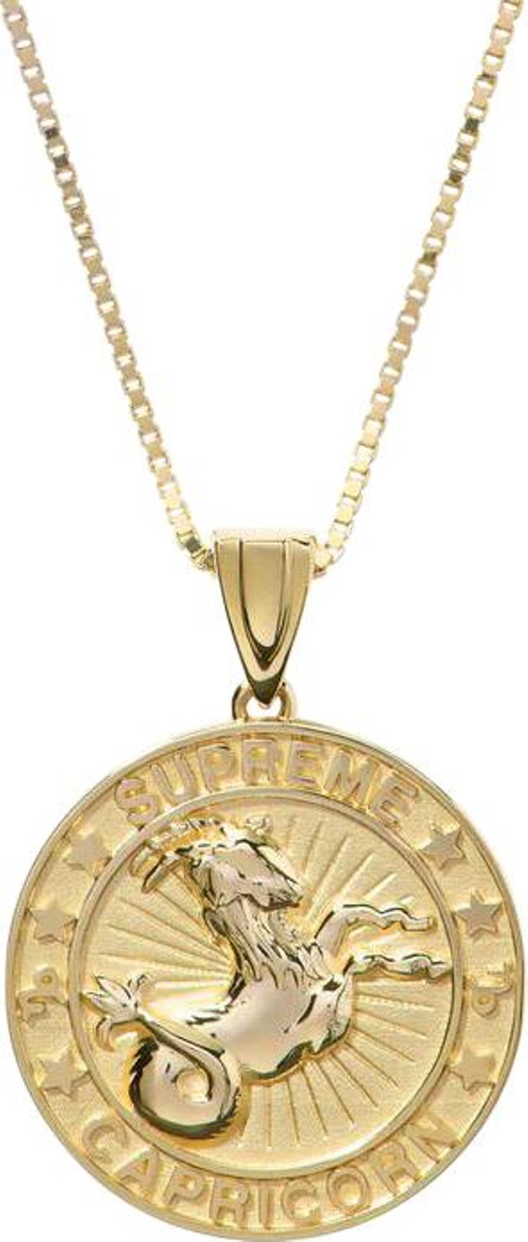 Supreme x JacobCo 14K Gold Zodiac Pendant Gold   Capricorn