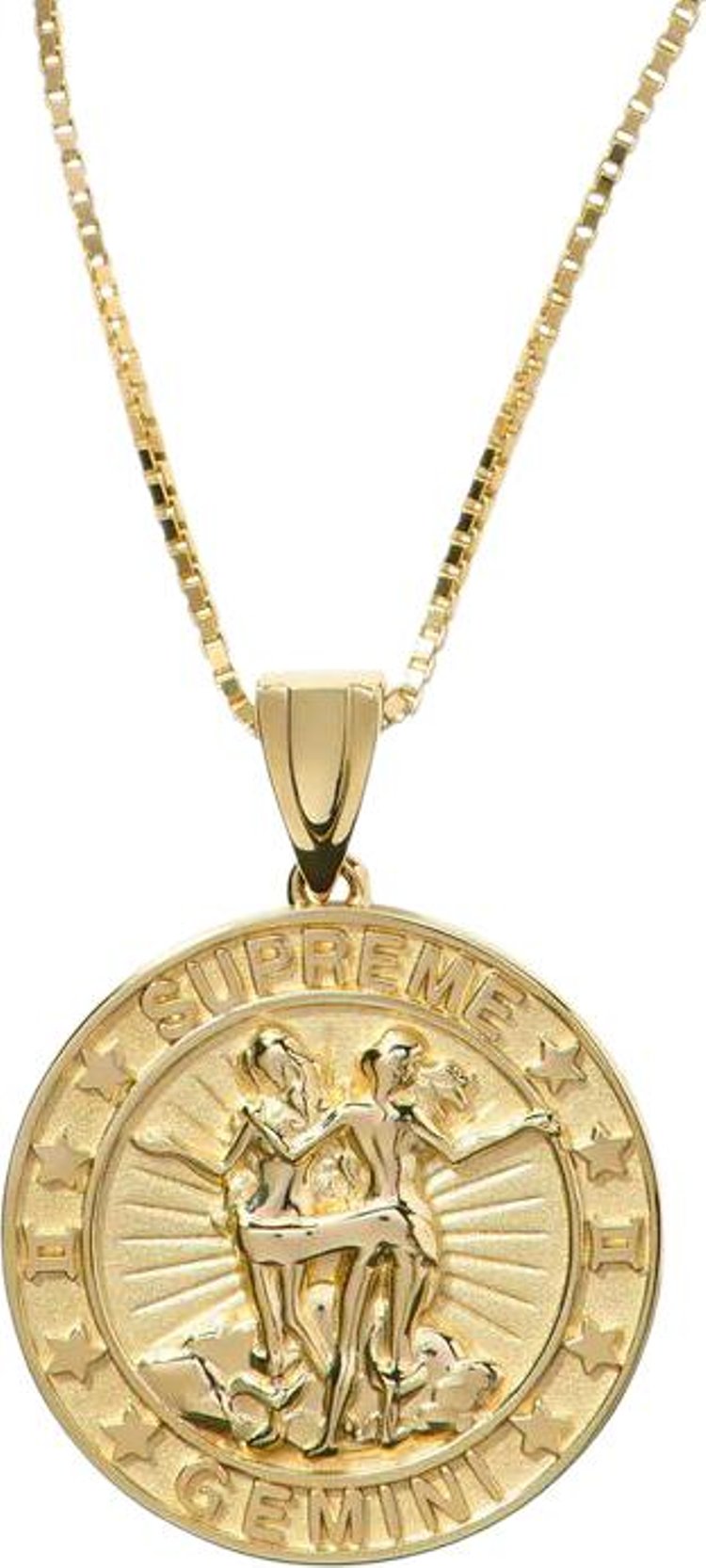 Supreme x JacobCo 14K Gold Zodiac Pendant Gold   Gemini