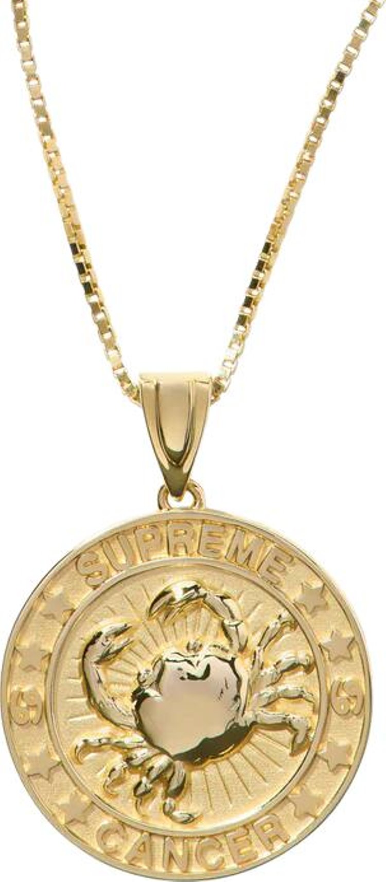 Supreme x JacobCo 14K Gold Zodiac Pendant Gold   Cancer