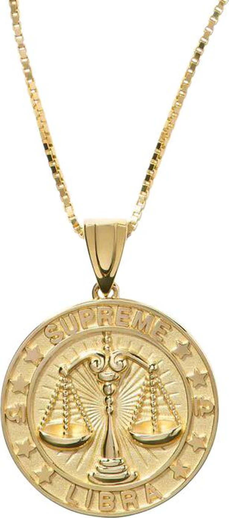 Supreme x JacobCo 14K Gold Zodiac Pendant Gold   Libra