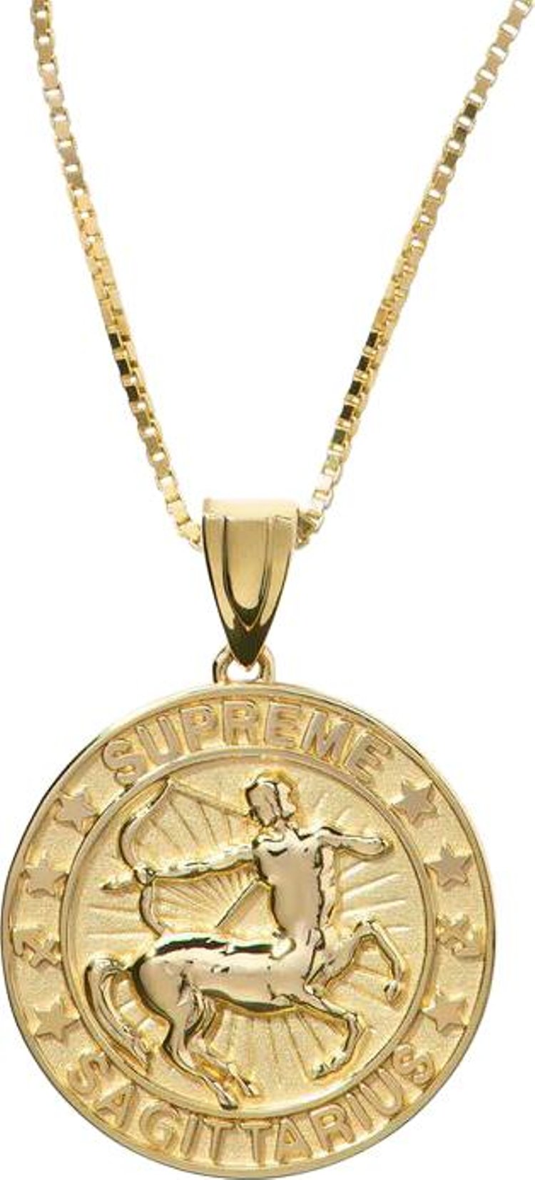 Supreme x JacobCo 14K Gold Zodiac Pendant Gold   Sagittarius