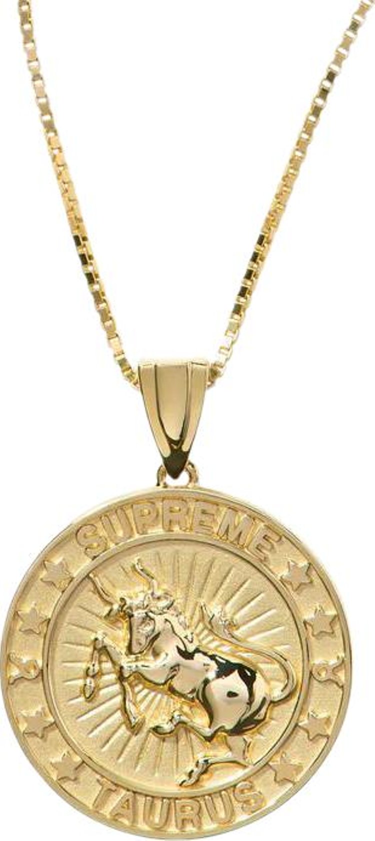 Supreme x JacobCo 14K Gold Zodiac Pendant Gold   Taurus