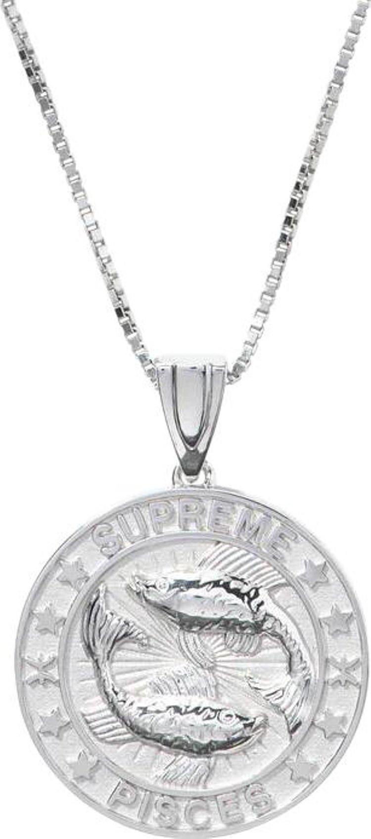 Supreme x JacobCo Sterling Silver Zodiac Pendant Silver   Pisces