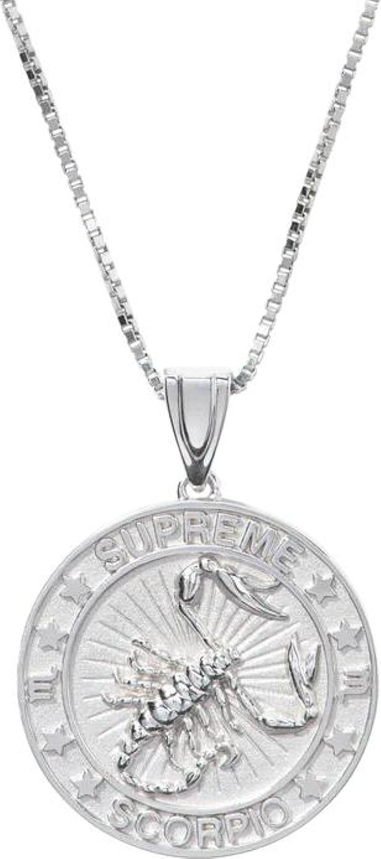 Supreme x JacobCo Sterling Silver Zodiac Pendant Silver   Scorpio