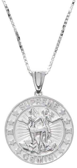 Supreme x JacobCo Sterling Silver Zodiac Pendant Silver   Gemini