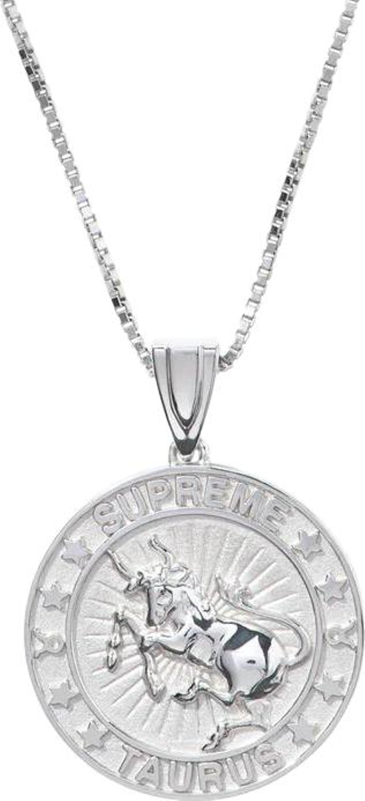 Supreme x JacobCo Sterling Silver Zodiac Pendant Silver   Taurus