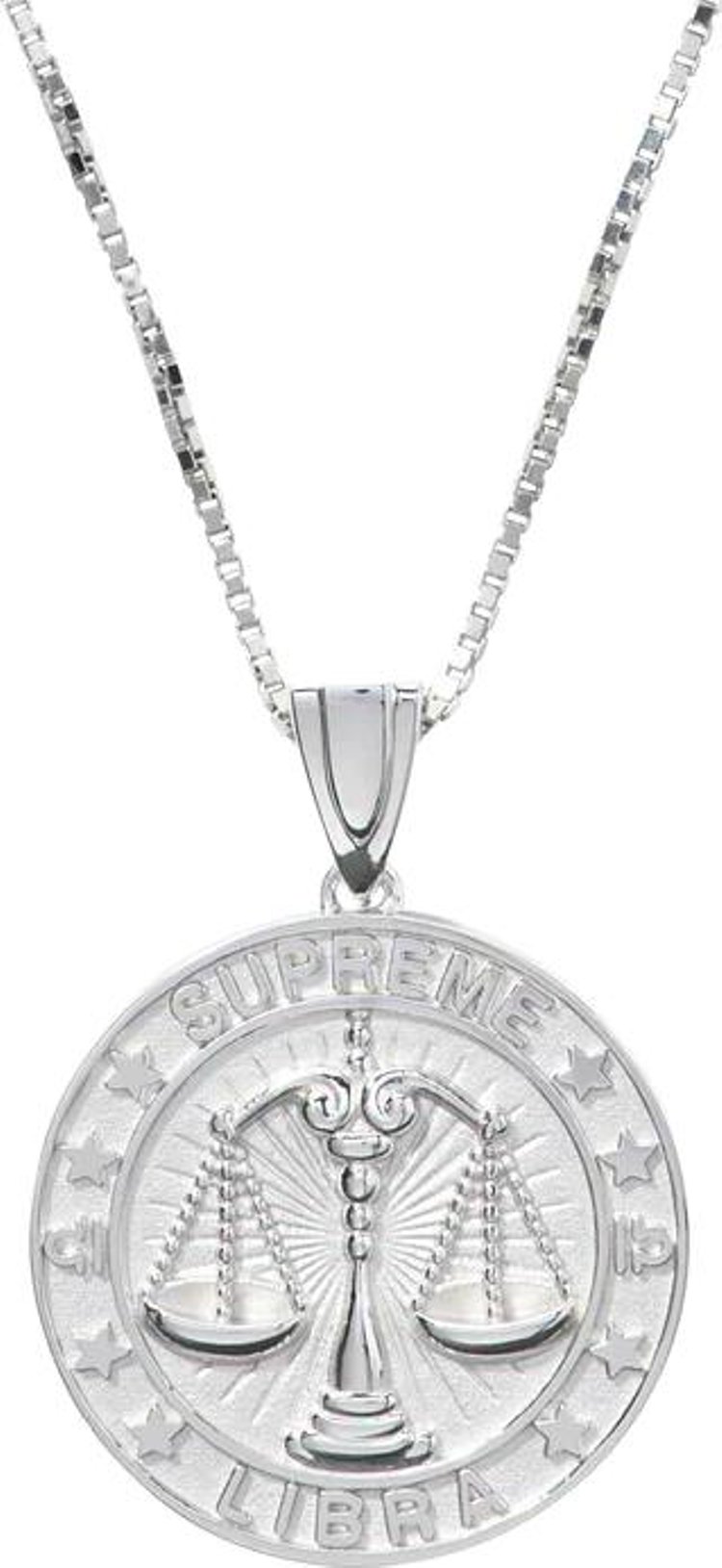 Supreme x JacobCo Sterling Silver Zodiac Pendant Silver   Libra