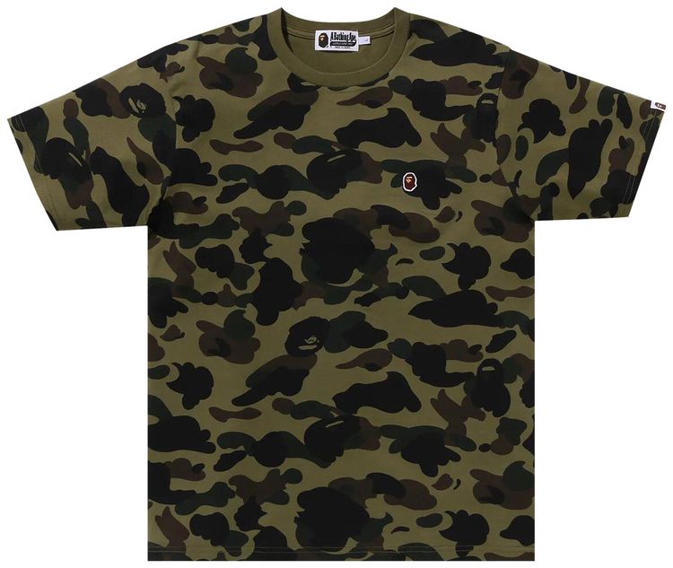 BAPE 1st Camo One Point Tee Green