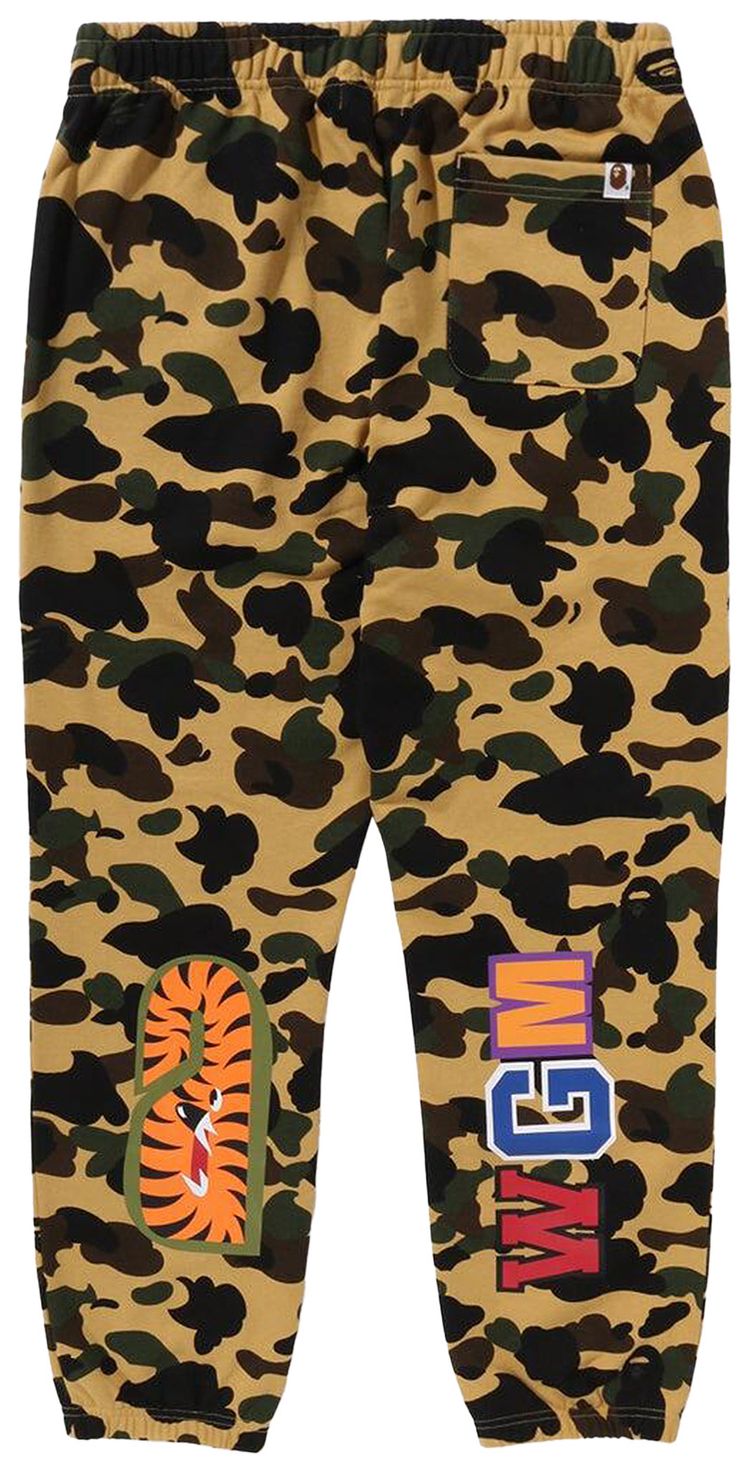 BAPE 1st Camo Shark Sweatpants Yellow