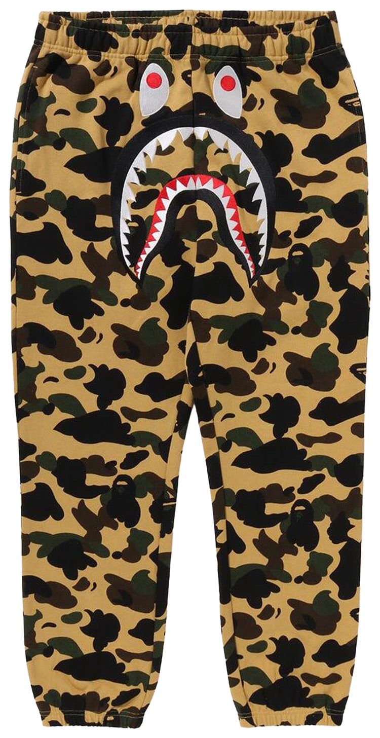 BAPE 1st Camo Shark Sweatpants Yellow