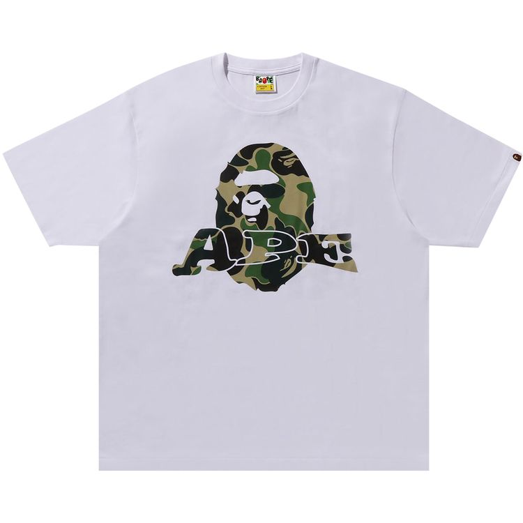 BAPE ABC Camo Ape Head Relaxed Fit Tee White