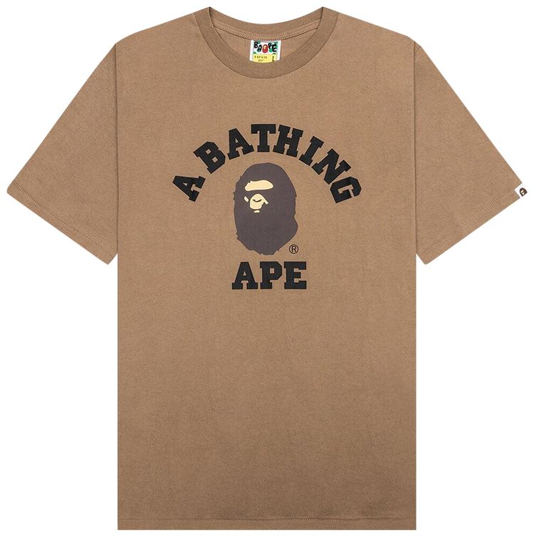 BAPE College Tee Beige