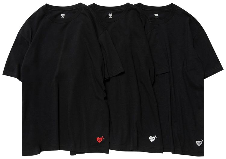 Human Made T Shirt 3 Pack Black