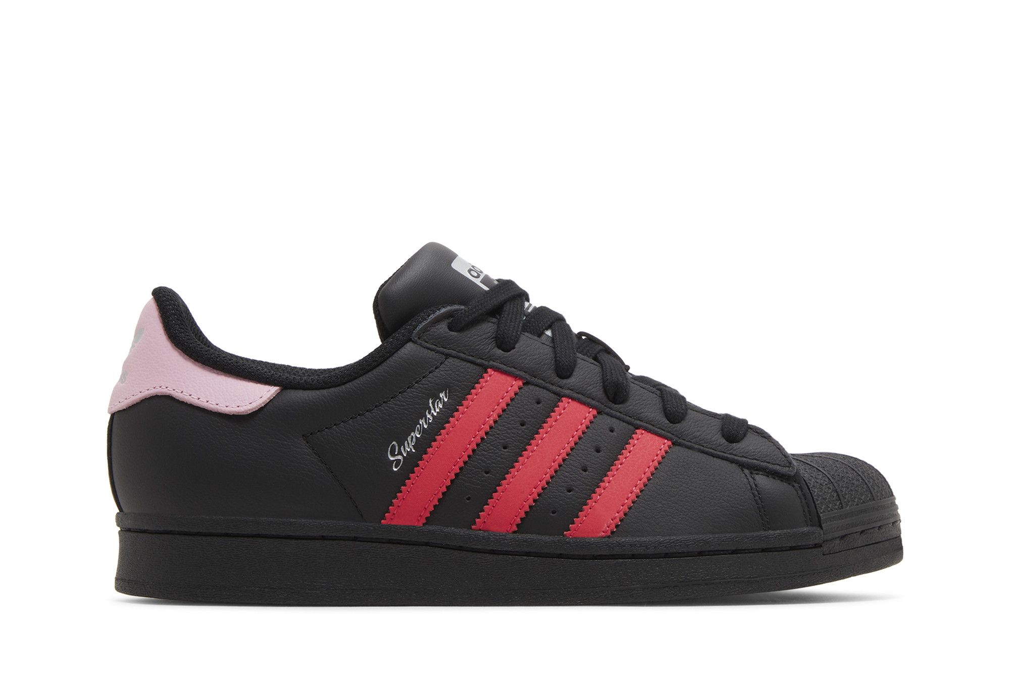 Buy Wmns Superstar Black Scarlet Pink IE2999 GOAT
