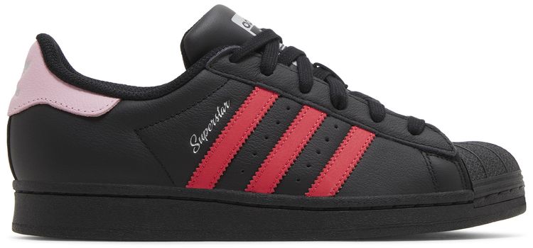 Adidas Wmns Superstar Black Scarlet Pink