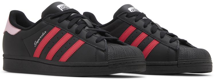 Adidas Wmns Superstar Black Scarlet Pink