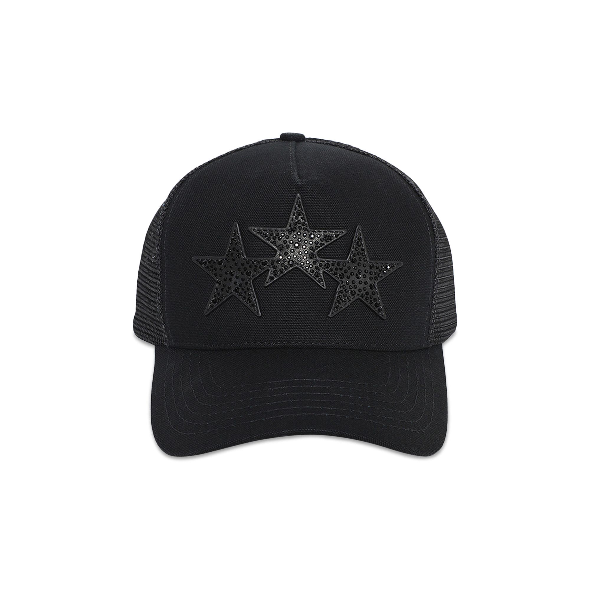 Buy Amiri Crystal 3 Star Trucker Hat 'Black Black' - AMHATR1017 083 BLAC |  GOAT