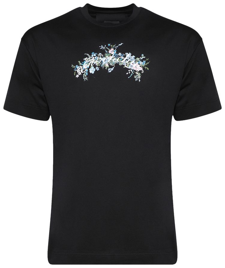 Givenchy Flowers T Shirt Black