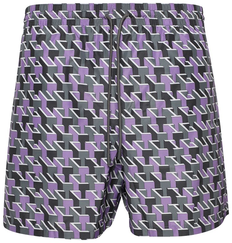 Gucci Printed Nylon Swim Shorts StoneLilac