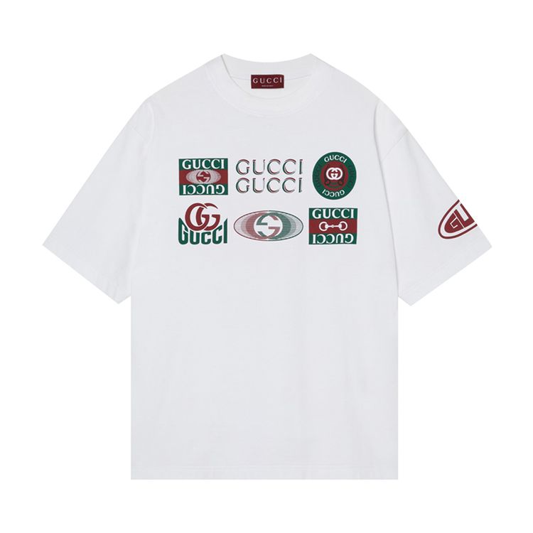 Gucci Multi Logo T Shirt White