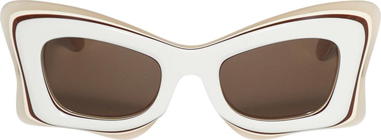 Loewe Multilayer Butterfly Sunglasses IvoryBrown