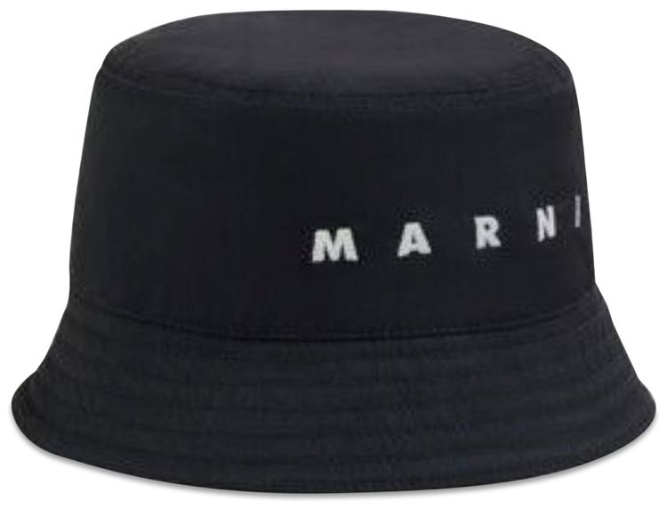 Marni Logo Bucket Hat Black