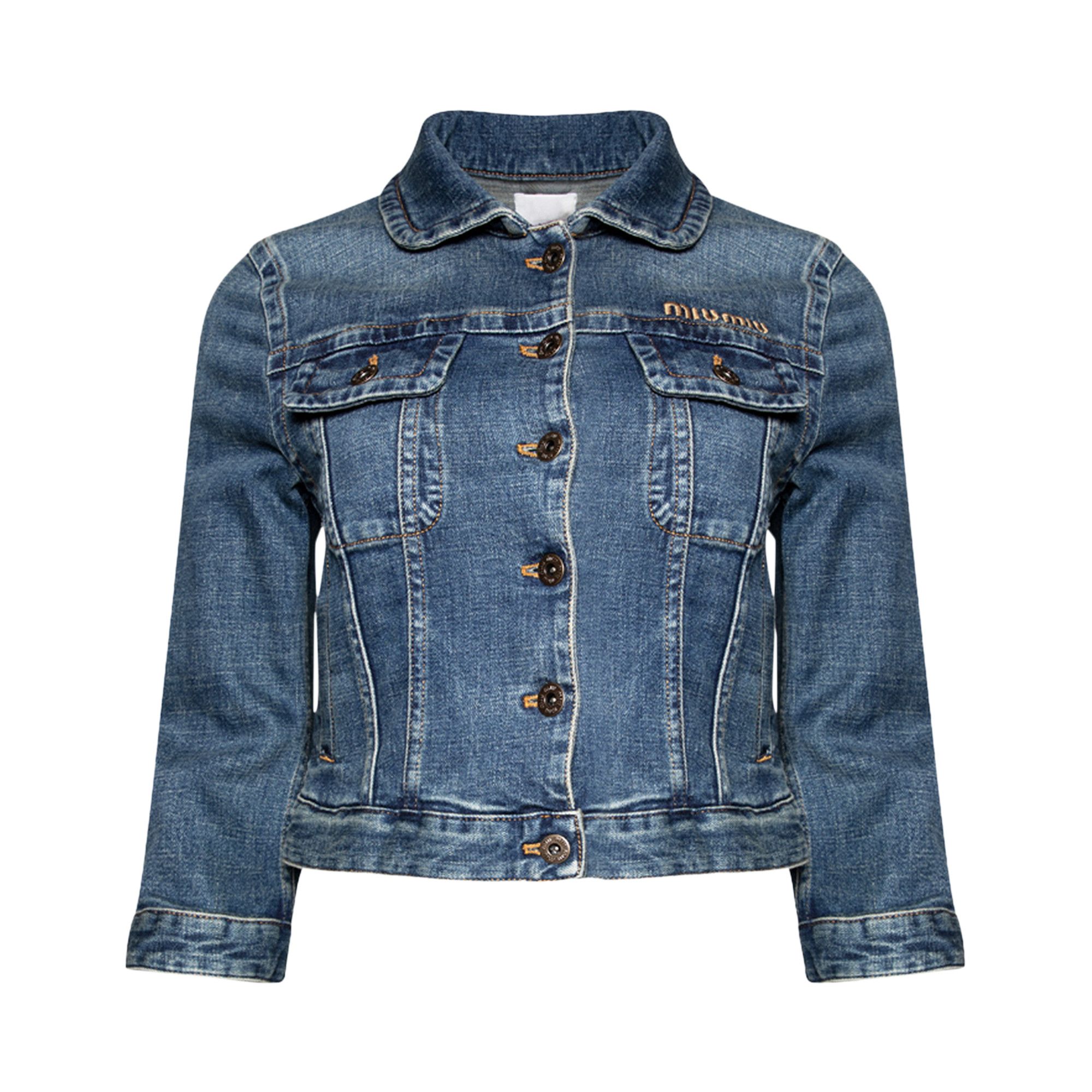 ジャケット MIU MIU Cropped denim jacket MIU MIU - Women Denim Cropped Jacket – Atelier New York