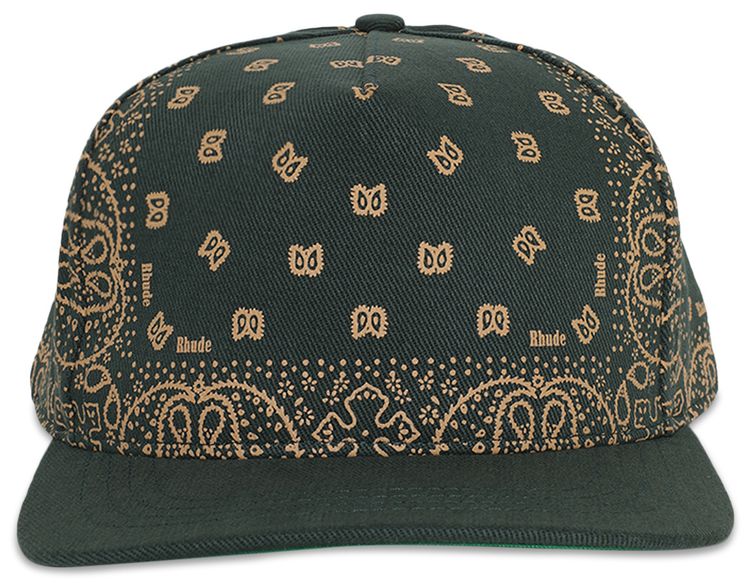 Rhude Bandana Canvas Hat GreenWhite