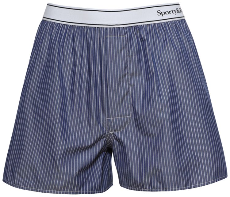 Sporty  Rich Serif Logo Boxer NavyWhite