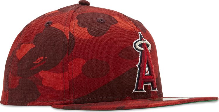 BAPE x MLB x New Era Los Angeles Angels 59FIFTY Cap Red