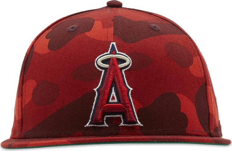 BAPE x MLB x New Era Los Angeles Angels 59FIFTY Cap Red