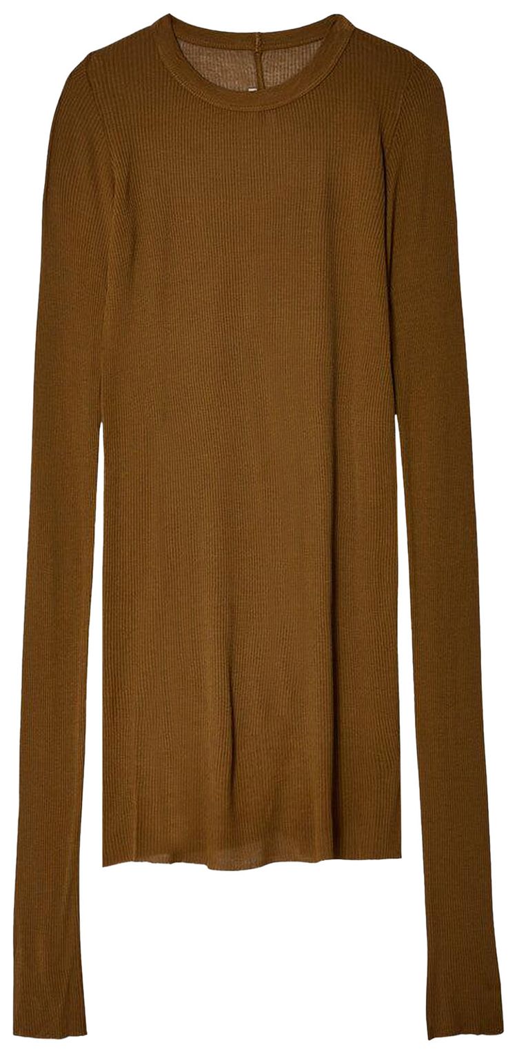 Rick Owens Rib Long Sleeve Tee Black