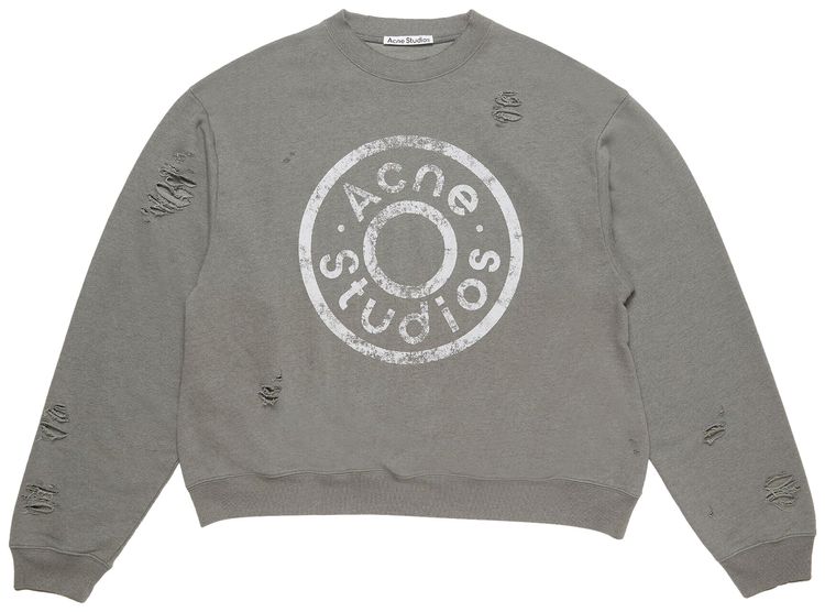 Acne Studios Printed Logo Sweater Moss Green