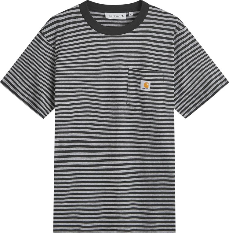 Carhartt WIP Short Sleeve Verner Pocket T Shirt BlackDark Grey Heather