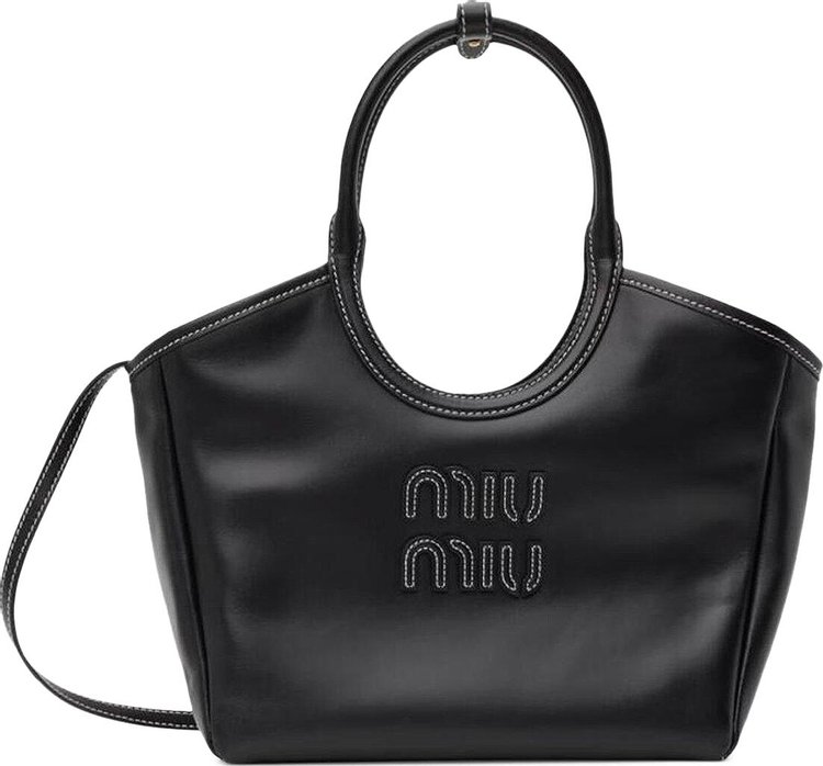 Miu Miu Ivy Leather Bag Black