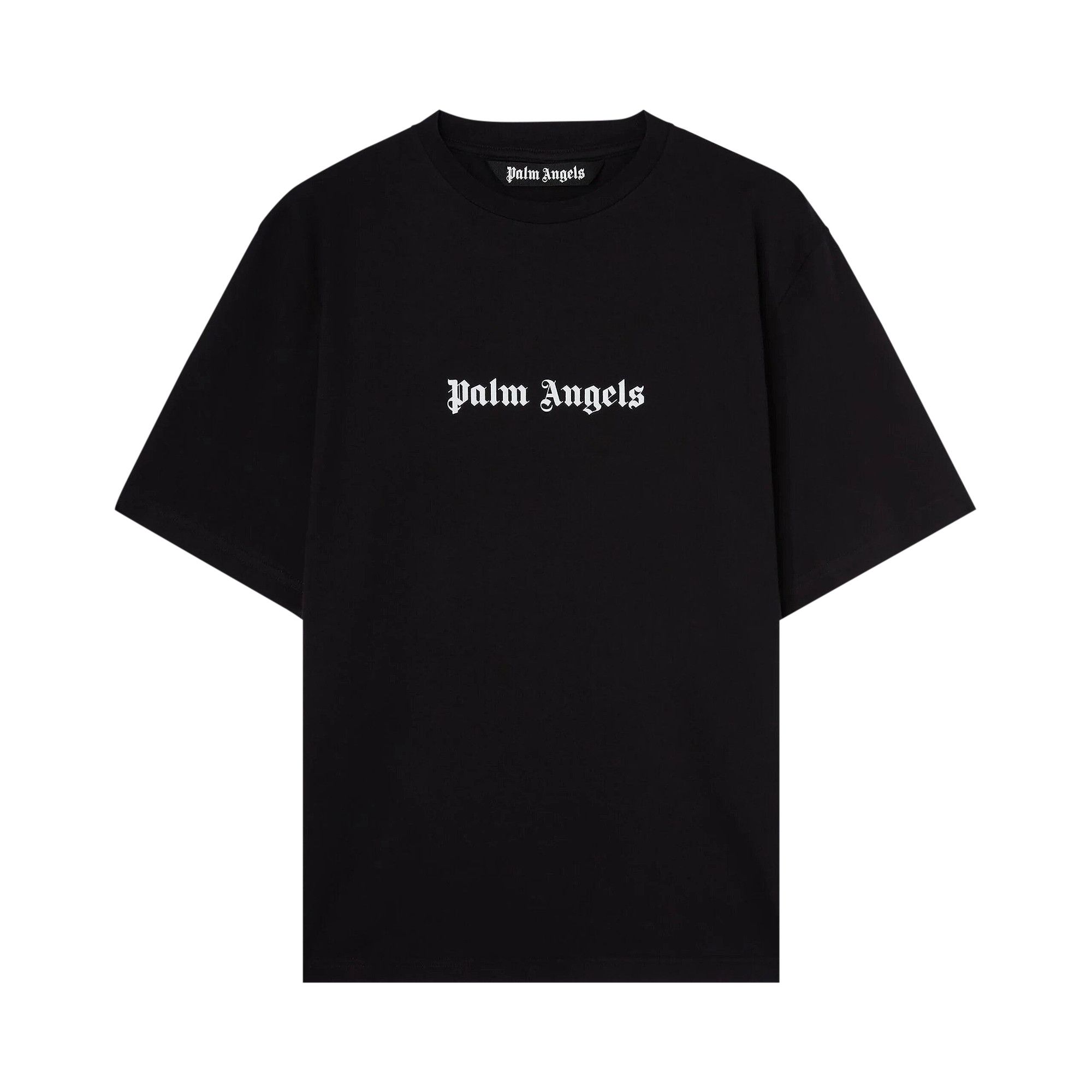 Tシャツ・カットソー Palm Angels CLASSIC LOGO SLIM TEE (PMAA089C99JER003 1001) Buy Palm Angels Classic Logo Slim Tee 'Black/White