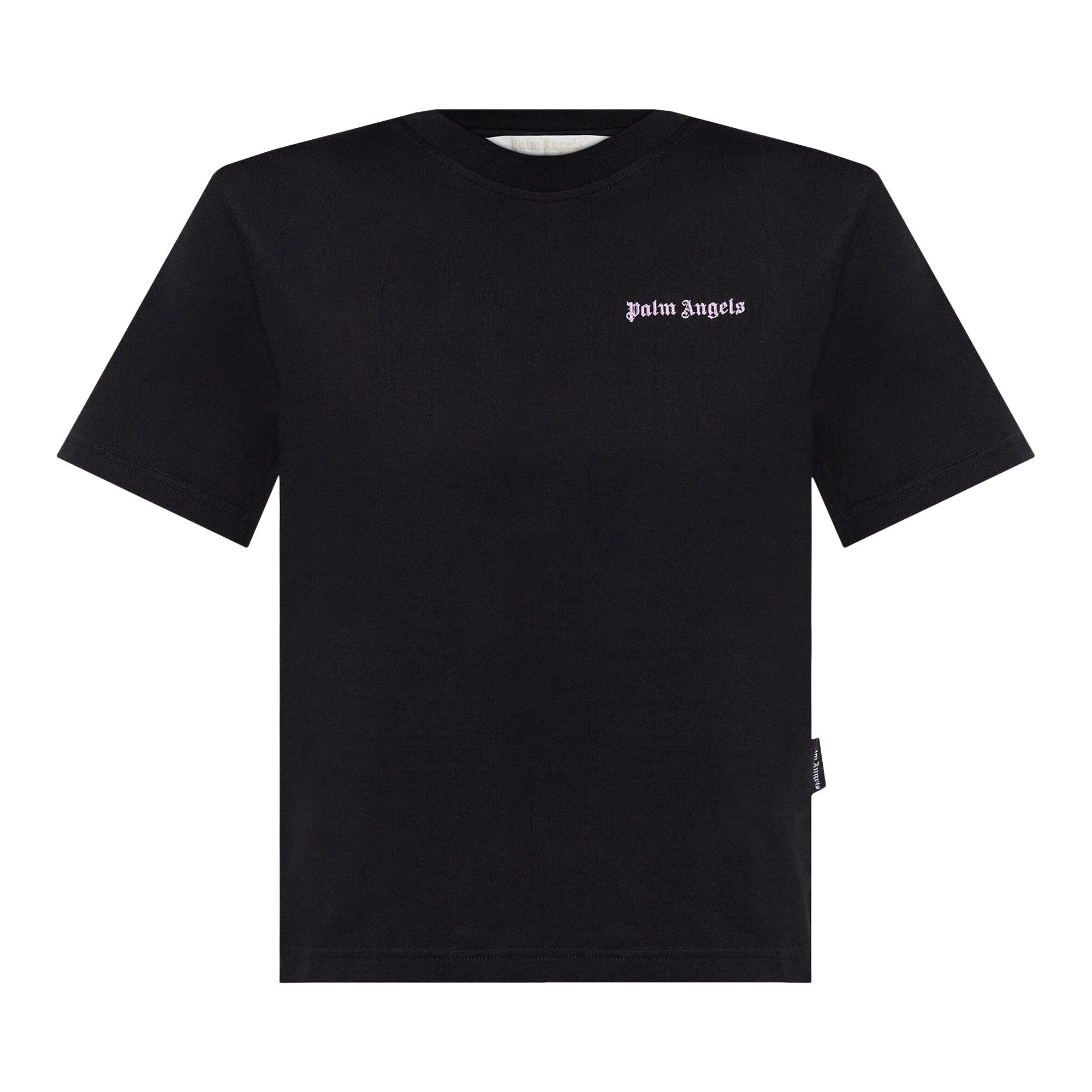 Buy Palm Angels Classic Logo Fitted Tee 'Black/Lilac