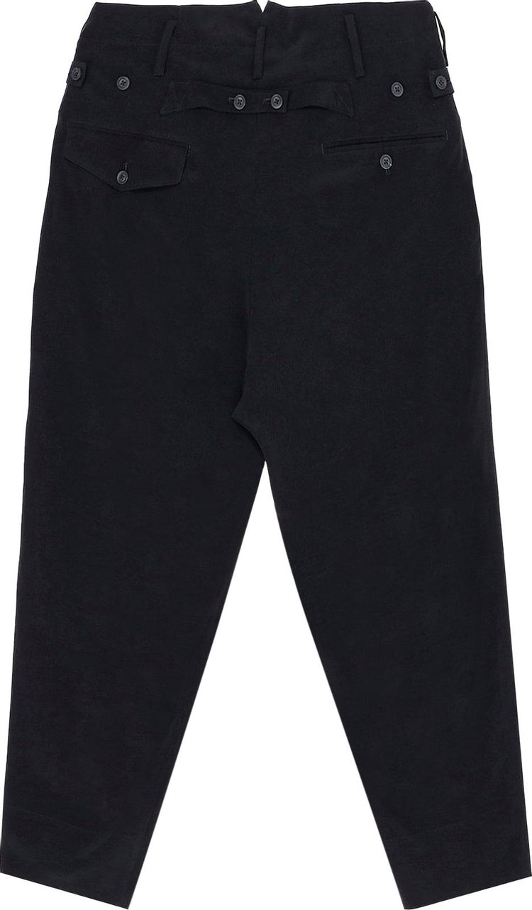 Yohji Yamamoto Pour Homme M Back Belt Tuxedo Pants Black