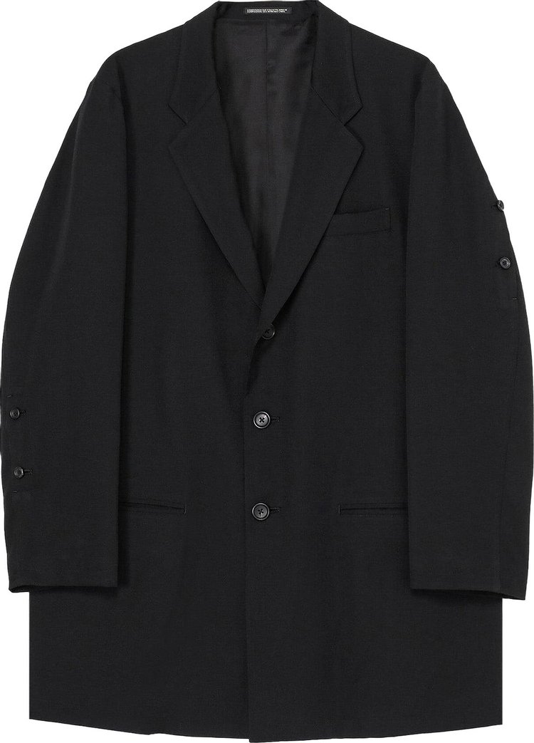 Yohji Yamamoto Pour Homme N  Button Big Jacket Black