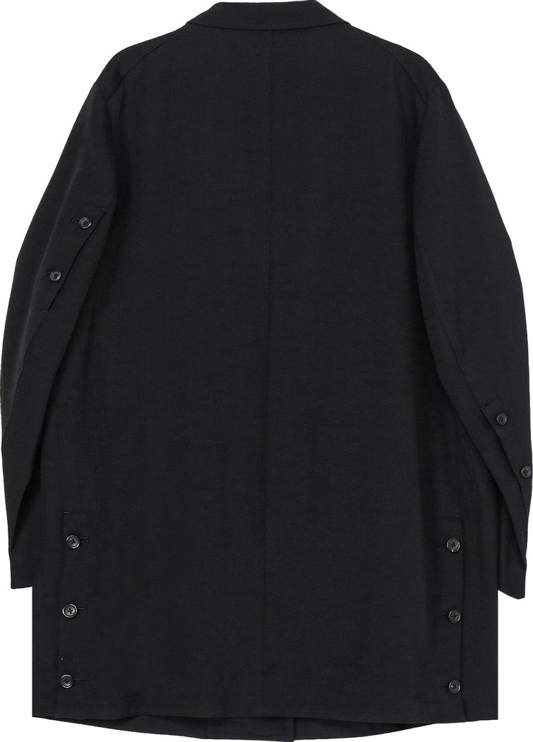 Yohji Yamamoto Pour Homme N  Button Big Jacket Black