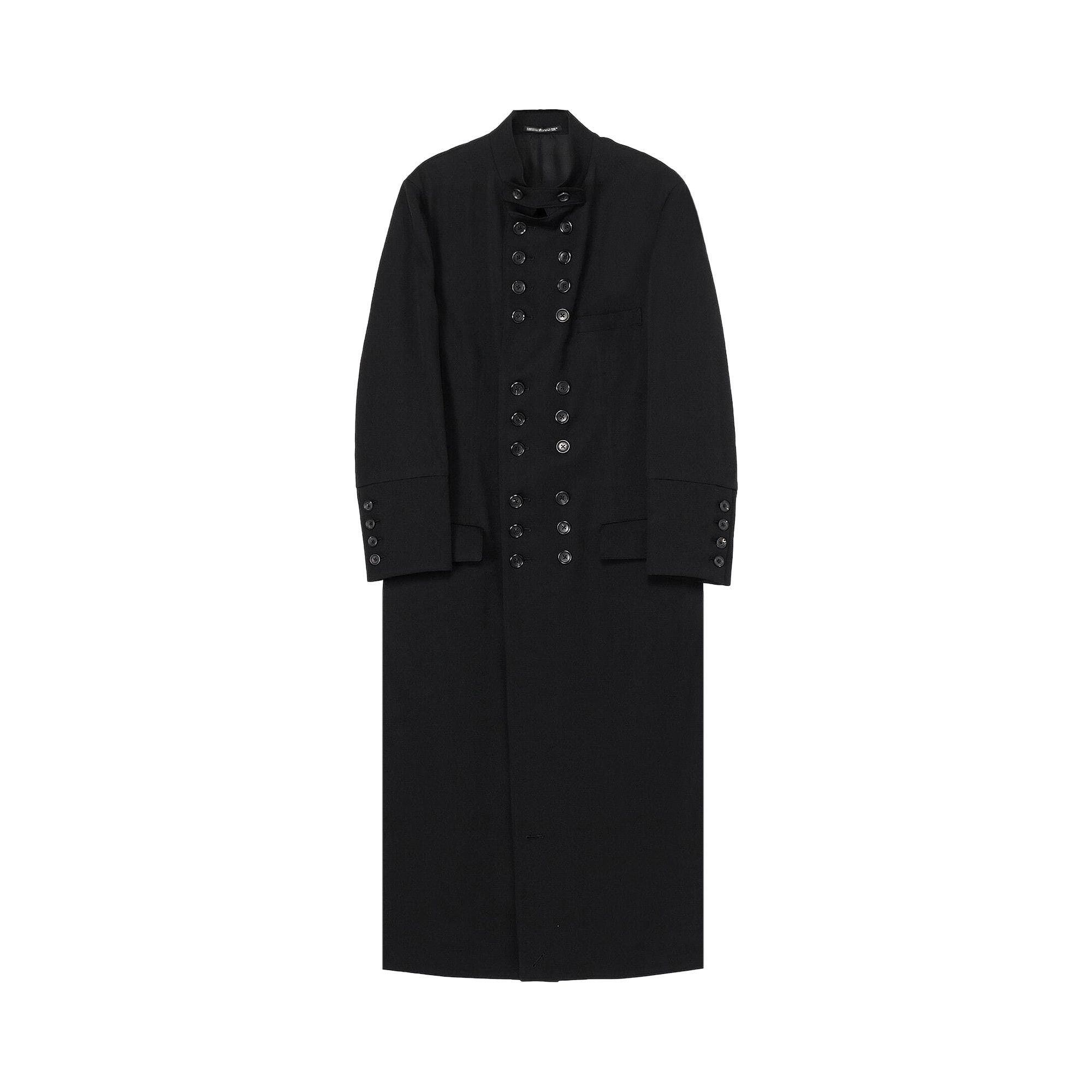 Buy Yohji Yamamoto Pour Homme Wool Gabardine Stand Jacket 'Black