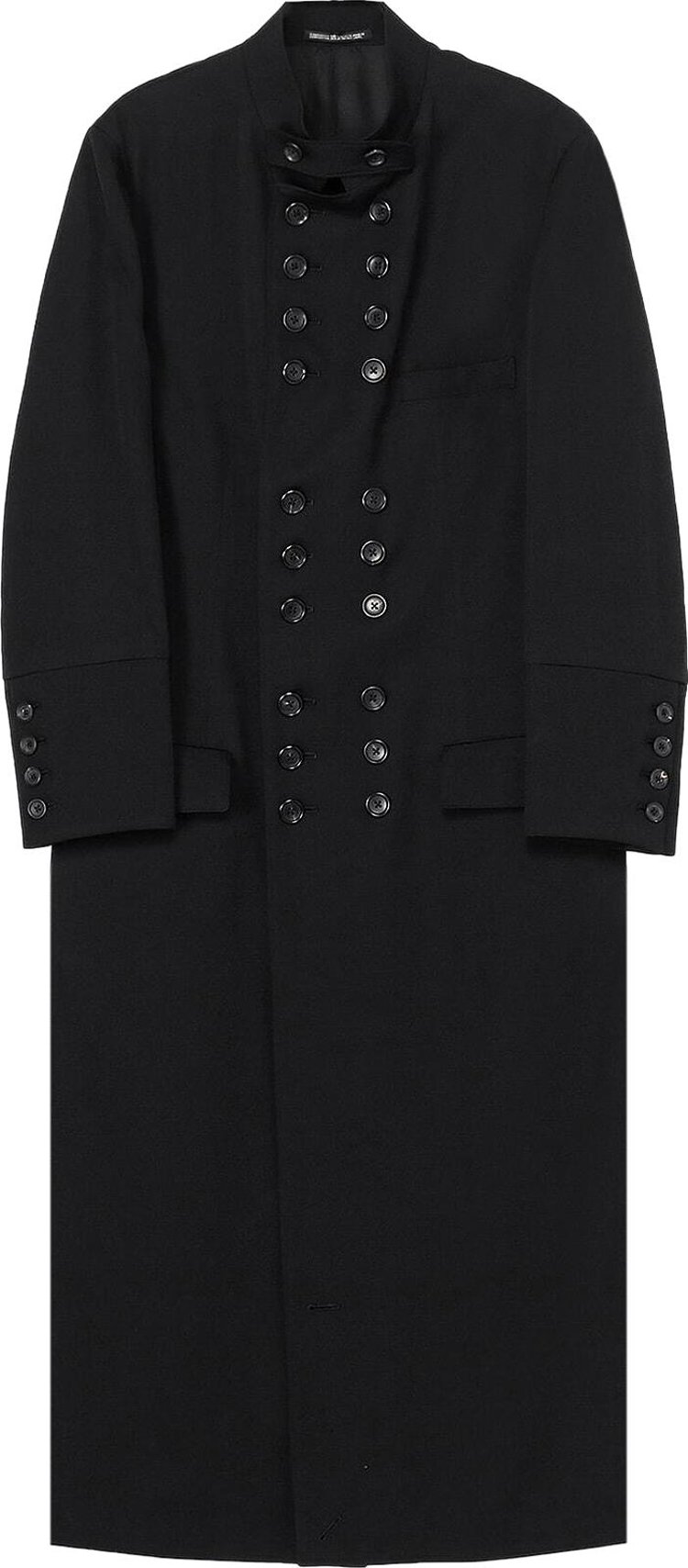 Yohji Yamamoto Pour Homme Wool Gabardine Stand Jacket Black