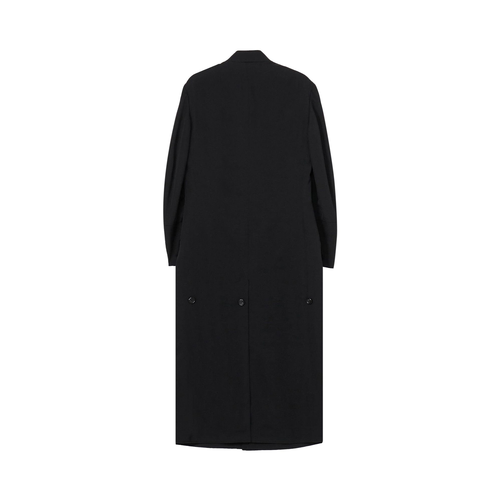 Buy Yohji Yamamoto Pour Homme Wool Gabardine Stand Jacket 'Black
