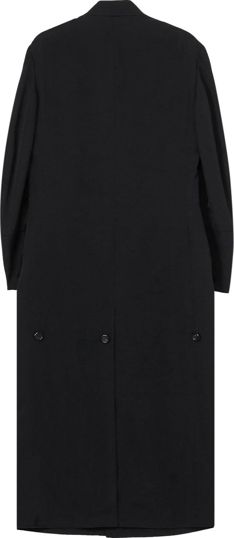 Yohji Yamamoto Pour Homme Wool Gabardine Stand Jacket Black