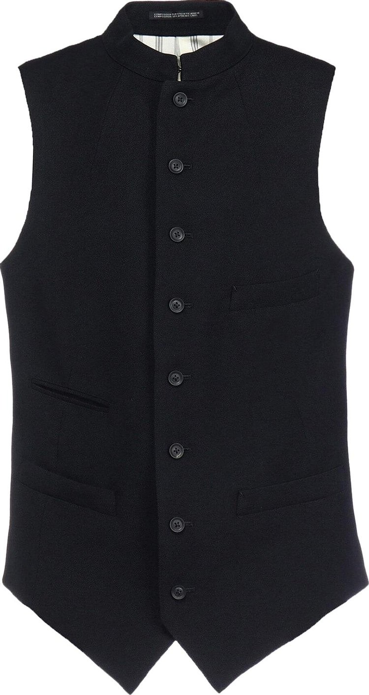 Yohji Yamamoto Pour Homme A Stand Vest Black