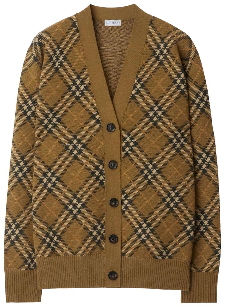 Burberry Wool Check Cardigan Shrew